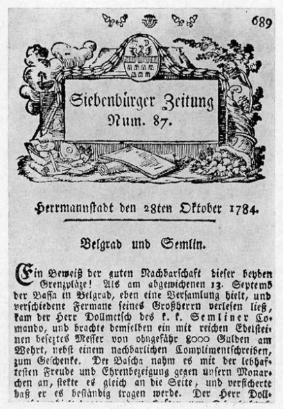 Imagini pentru Siebenbürger Zeitung, 1784 photos